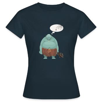 Idiot troll - Women's T-Shirt - navy - Front - AI Model Female 172 dark (172cm)