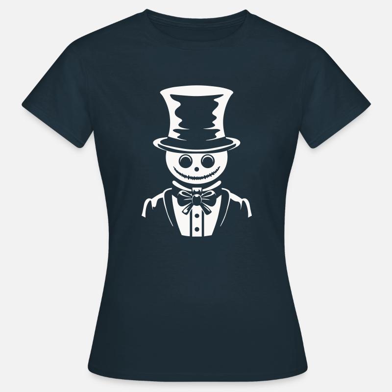 Snowman Joyful Dapper - Women's T-Shirt - navy