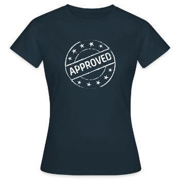 Approved in White - T-shirt Femme - marine - Devant - AI Model Female 172 dark (172cm)
