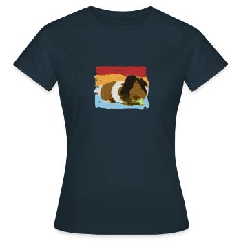 Cochon d'Inde - T-shirt Femme - marine - Devant - AI Model Female 172 dark (172cm)