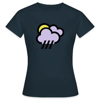 cloudy with chills icon weather icon - Women's T-Shirt - navy - Front - AI Model Female 172 dark (172cm)