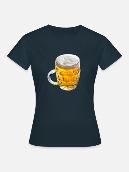 Bierkrug Bierglas - Frauen T-Shirt - Navy