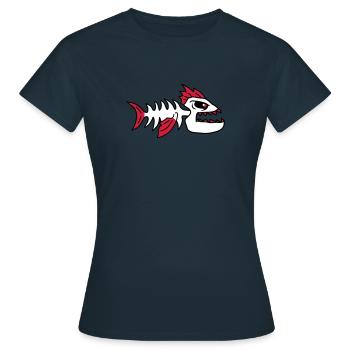 Fish Bone Punk Monster - Women's T-Shirt - navy - Front - AI Model Female 172 dark (172cm)
