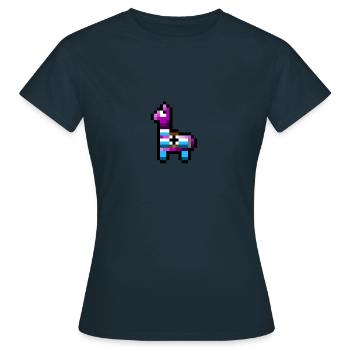 Lama pixelart cadeau - T-shirt Femme - marine - Devant - AI Model Female 172 dark (172cm)