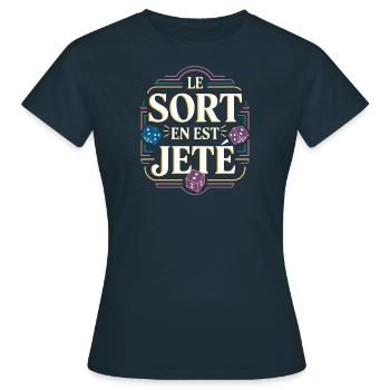 Le sort en est jeté - T-shirt Femme - marine - Devant - AI Model Female 172 dark (172cm)