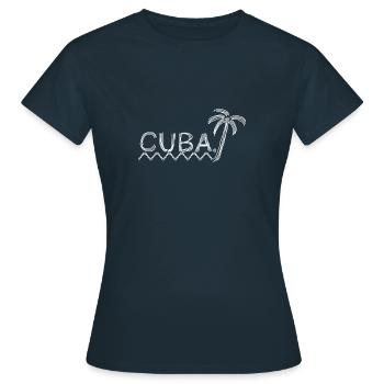 Cuba - T-shirt Femme - marine - Devant - AI Model Female 172 dark (172cm)