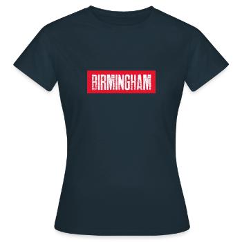 Birmingham - Frauen T-Shirt - Navy - Vorne - AI Model Female 172 dark (172cm)