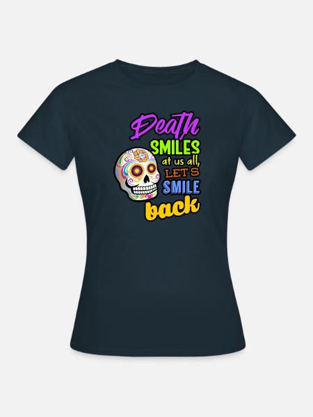 Schädel Farben 2 - Frauen T-Shirt - Navy