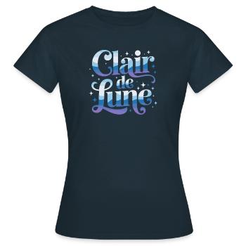 Clair de lune - T-shirt Femme - marine - Devant - AI Model Female 172 dark (172cm)