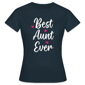 Beste Tante aller Zeiten - Frauen T-Shirt - Navy - Vorne - AI Model Female 172 dark (172cm)