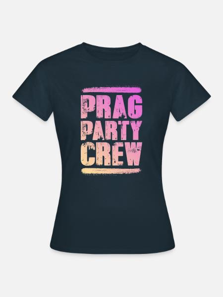 Prag Party Crew Bunt - Frauen T-Shirt - Navy