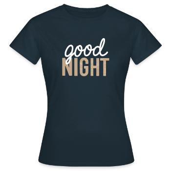 Gute Nacht - Frauen T-Shirt - Navy - Vorne - AI Model Female 172 dark (172cm)