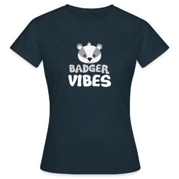 Dachs Stimmung - Frauen T-Shirt - Navy - Vorne - AI Model Female 172 dark (172cm)