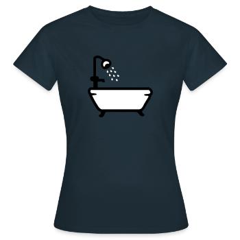 Bathtub - Shower - Women's T-Shirt - navy - Front - AI Model Female 172 dark (172cm)