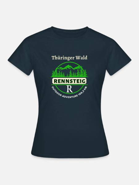 Rennsteig-Thüringer Wald-Thüringen - Frauen T-Shirt - Navy