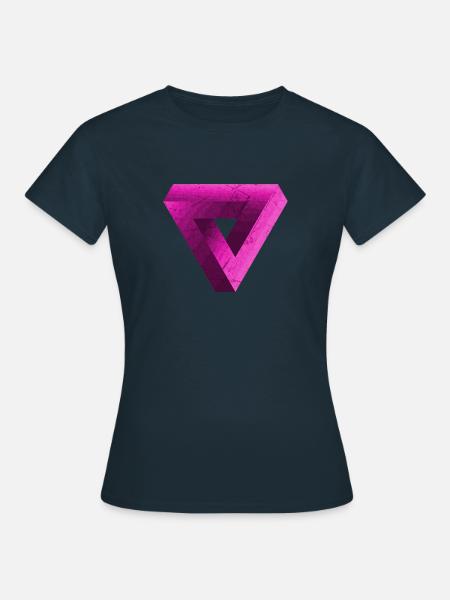 GOA OM PSY TRANCE ILLUSION GAMER NERD GEEK - Frauen T-Shirt - Navy