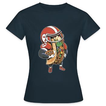 Taco Football American National League - Frauen T-Shirt - Navy - Vorne - AI Model Female 172 dark (172cm)
