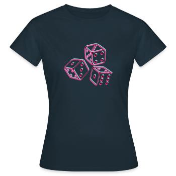 3d - Women's T-Shirt - navy - Front - AI Model Female 172 dark (172cm)