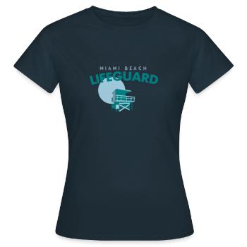Miami Rettungsschwimmer - Frauen T-Shirt - Navy - Vorne - AI Model Female 172 dark (172cm)