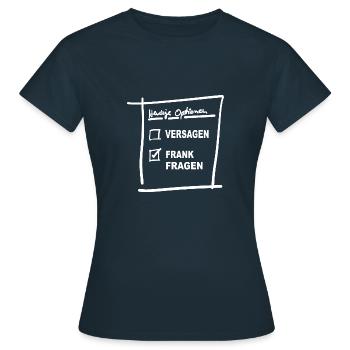 Frank - Frauen T-Shirt - Navy - Vorne - AI Model Female 172 dark (172cm)