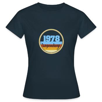 Légendaire 1978 - T-shirt Femme - marine - Devant - AI Model Female 172 dark (172cm)