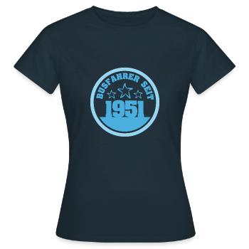 Jahr 1951 - Frauen T-Shirt - Navy - Vorne - AI Model Female 172 dark (172cm)