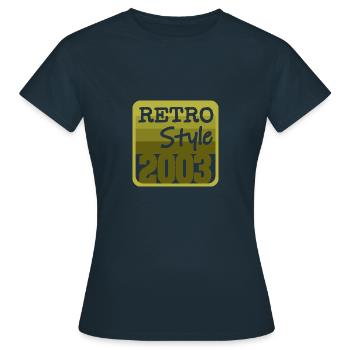 Style Rétro 2003 - T-shirt Femme - marine - Devant - AI Model Female 172 dark (172cm)