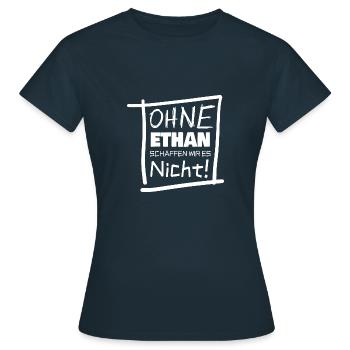 Geschenk für ethan - Frauen T-Shirt - Navy - Vorne - AI Model Female 172 dark (172cm)