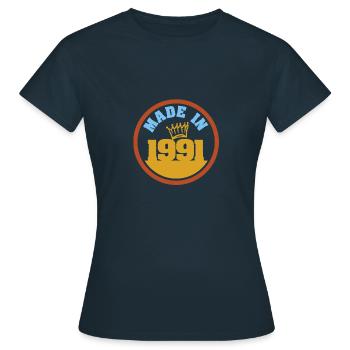1991 - Frauen T-Shirt - Navy - Vorne - AI Model Female 172 dark (172cm)