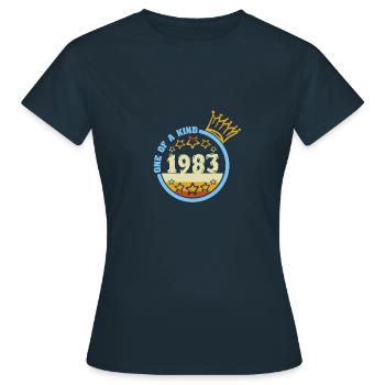 Baujahr 1983 - Frauen T-Shirt - Navy - Vorne - AI Model Female 172 dark (172cm)
