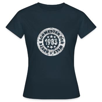 1983 1983 - Frauen T-Shirt - Navy - Vorne - AI Model Female 172 dark (172cm)