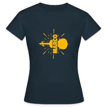 Marco als Vorname - Frauen T-Shirt - Navy - Vorne - AI Model Female 172 dark (172cm)