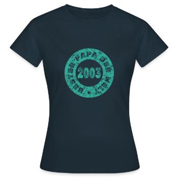 2003 - Frauen T-Shirt - Navy - Vorne - AI Model Female 172 dark (172cm)
