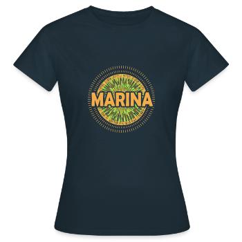 Idée cadeau Marina - T-shirt Femme - marine - Devant - AI Model Female 172 dark (172cm)