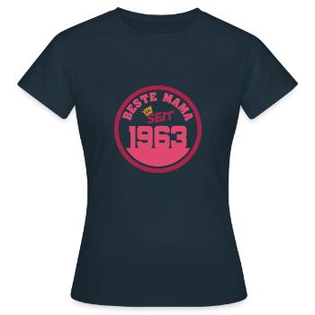Mutti 1963 - Frauen T-Shirt - Navy - Vorne - AI Model Female 172 dark (172cm)