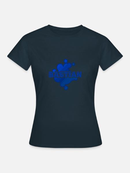 Vorname Bastian - Frauen T-Shirt - Navy