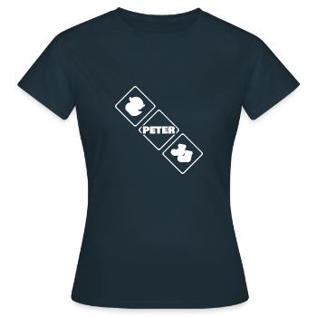 Peter as Birth - Women's T-Shirt - navy - Front - AI Model Female 172 dark (172cm)