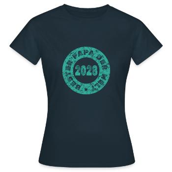 Charrette à bras 2028 - T-shirt Femme - marine - Devant - AI Model Female 172 dark (172cm)