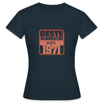 Siblings 1971 - Women's T-Shirt - navy - Front - AI Model Female 172 dark (172cm)