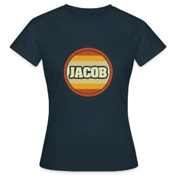Vorname Jacob - Frauen T-Shirt - Navy - Vorne - AI Model Female 172 dark (172cm)