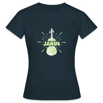 Janus as a string instrument - Women's T-Shirt - navy - Front - AI Model Female 172 dark (172cm)