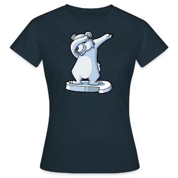 Ours polaire Dabbender - T-shirt Femme - marine - Devant - AI Model Female 172 dark (172cm)