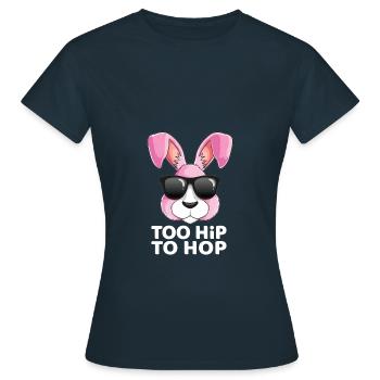 Lapin de Pâques lapin lapin Dents de lapin Pâques - T-shirt Femme - marine - Devant - AI Model Female 172 dark (172cm)