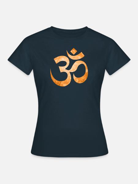 Om Zeichen Goa Psy Psytrance rave festival - Frauen T-Shirt - Navy