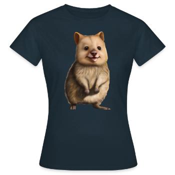 Quokka - le mignon marsupial - T-shirt Femme - marine - Devant - AI Model Female 172 dark (172cm)
