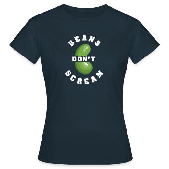 Les haricots ne crient pas - T-shirt Femme - marine - Devant - AI Model Female 172 dark (172cm)