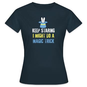 Magician magician rabbit - Women's T-Shirt - navy - Front - AI Model Female 172 dark (172cm)