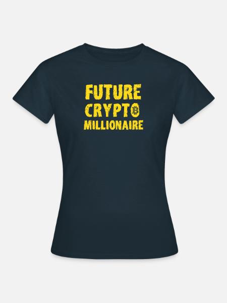 Kryptowährungen Krypto Crypto Geschenk - Frauen T-Shirt - Navy