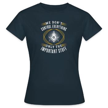 Société secrète des yeux maçonniques - T-shirt Femme - marine - Devant - AI Model Female 172 dark (172cm)
