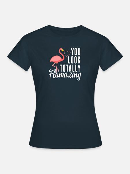 Flamingo Flamazing Geschenk - Frauen T-Shirt - Navy